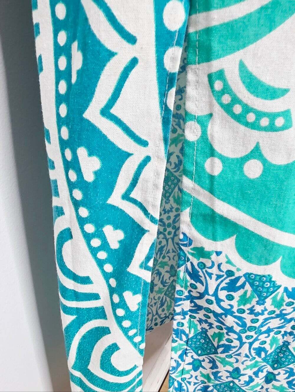 Turquoise Printed Kimono Robe - Women Intimates & Sleepwear - Picture 14 of 14